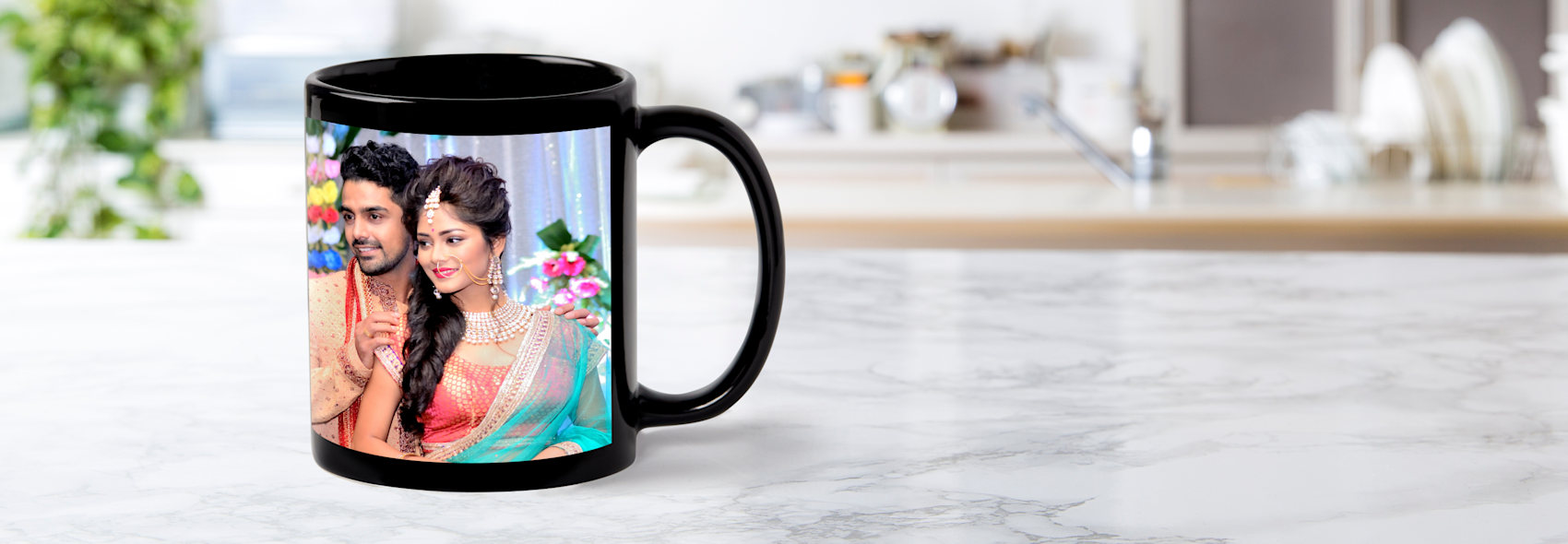 Black Photo Mug Printing Customised Black Coffee Mug with Logo